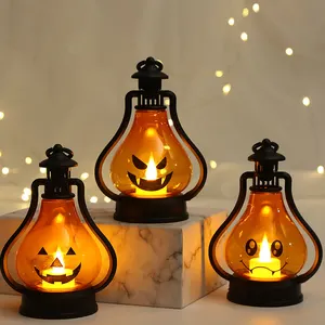 Hot Sale Halloween Home Party Decoration Electronic Led Pumpkin Shaped Flameless Candles