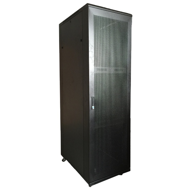 High Quality Floor Standing Network Cabinet Black with Mesh Door 600*600mm 18U 37U 42U Network Server Rack Cabinets