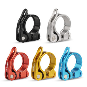 Lunje Aluminum Alloy Seatpost <b>Clamp</b> 34.9mm <b>Quick</b> <b>Release</b> Bicycle Saddle Tube <b>Clamp</b> For Mountain Road Bike - Product Image 4