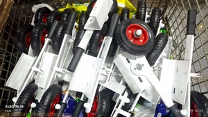 Kit de <span class=keywords><strong>roulettes</strong></span> élévatrices en caoutchouc solide de 8 pouces Roues mobiles auxiliaires de <span class=keywords><strong>but</strong></span> de football pour buts de football mobiles et supports de tuyaux lourds - Product Image 6