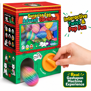 Calendario dell'Avvento di <span class=keywords><strong>Natale</strong></span>, Macchina Gashapon con Uova Sorpresa, Drago Articolato 3D, Scatola Misteriosa con Animali, Giocattoli in Capsule, Set Regalo all'Ingrosso - Product Image 3