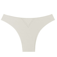 Culottes string invisibles en soie glacée sans couture avec logo personnalisé, taille basse, en nylon, pour femmes