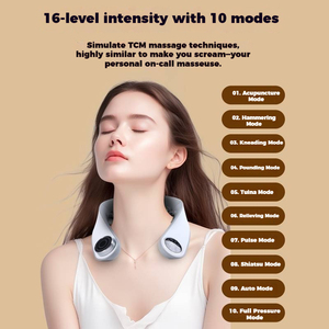<strong>2026</strong> Nnew Pulse Neck Kneading Massager Shiatsu Heat Cervical Shoulder Massage U-Shaped <strong>Portable</strong> Rechargeable Electric EMS <strong>TENS</strong> - Product Image 4