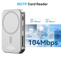 Enclosure SSD M.2 NVMe Magnetik Eksternal Kompatibel dengan Kipas Pendingin MagSafe, Hub USB C 10Gbps untuk iPhone 16 15 Pro Max