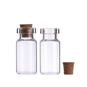 Frasco de Vidrio Transparente Redondo de Buena Calidad, <span class=keywords><strong>Vial</strong></span> de 2 ml con Corcho - Product Image 2
