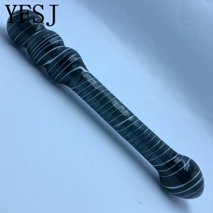 YFSJ Dildo en verre cristal, modèle BL_106B, style fleur bleue, pour couple - Product Image 2