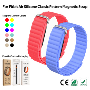 Bracelet en silicone magnétique respirant à texture classique pour Google <span class=keywords><strong>Fitbit</strong></span> Air Comfort Sport pour hommes et femmes, bracelet de montre en silicone - Product Image 1