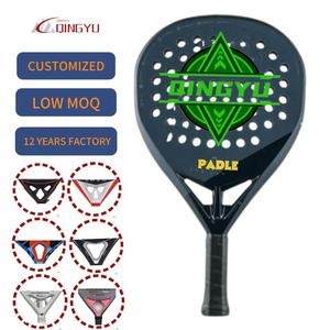Raquetas de Pádel Qingyu Sport OEM de Fábrica con Logotipo Personalizado, Superficie de Fibra de Carbono Completa con Núcleo de EVA para Mayor Durabilidad y Estabilidad - Product Image 1