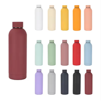 Botol Air Vakum Isolasi Stainless Steel Ramah Lingkungan 500ml dengan Tutup dan Pegangan Bambu Bebas BPA Anti Bocor untuk Perjalanan