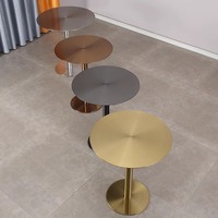 Table à manger de luxe moderne de haute qualité en acier inoxydable brossé argenté, hauteur réglable, pour salle à manger, meubles de cuisine