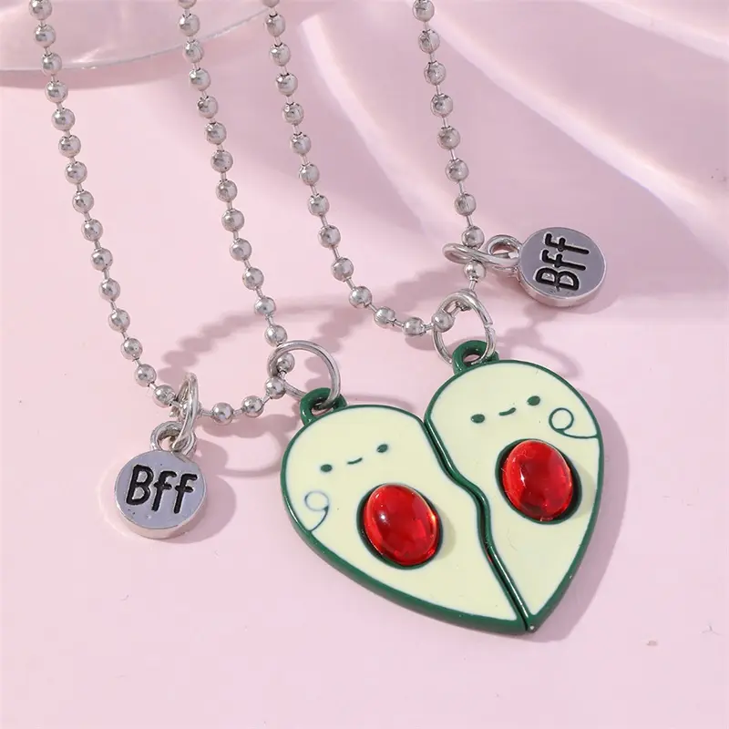 Beste Vriend Hart Hanger Ketting Schattige Bff Hanger Sieraden Speciale Geschenken Voor Twee Verzilverde Accessoires