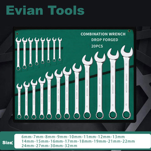 Jeu de clés combinées à double extrémité en acier au chrome-vanadium <span class=keywords><strong>Evian</strong></span> OEM DIY pour la réparation automobile, emballé dans un sac Oxford - Product Image 6