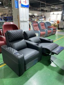 Sang Trọng Điện Có Thể Ngả Ghế Đôi Rạp Chiếu Phim Sofa Hiện Đại Rạp Hát Tại Nhà Đồ Nội Thất Với Kim Cương Khâu Chính Hãng Chất Liệu Da - Product Image 4