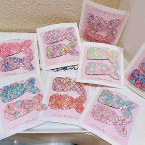 Moda dulce y linda con flequillo lateral pinza de pelo rota <span class=keywords><strong>Dream</strong></span> Mermaid Princess Glitter pinza de pelo de cola de pez para niños - Product Image 2