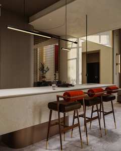 Новый дизайн, бежевые Травертиновые палочки, изогнутые рифленые мраморные плитки, камень, вогнутая флейта, мраморный буфет, рифленая травертиновая плитка - Product Image 6