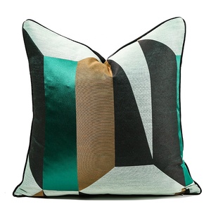 Hottest Classic Luxury Modern Square Jacquard <strong>Cushion</strong> <strong>Cover</strong> Beige Grey Black Green Pillow <strong>Covers</strong> 45x45cm <strong>50x50cm</strong> 55x55cm - Product Image 2