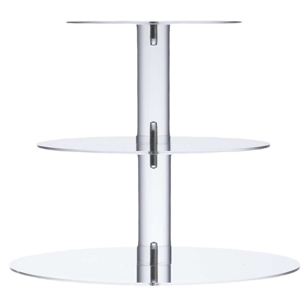 Round-3 tiers-transparent cake stand