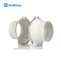 Ventilateur extracteur en ligne à flux mixte pour culture de plantes d'intérieur, en PP résistant aux acides et aux alcalis, multi-vitesses, IP44, certifié CE, pour conduits
