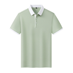 Camisa Polo Azul Oscuro para Hombre, Manga Corta, Color Sólido, Poliéster, Ropa de Trabajo, Uso Diario - Product Image 2