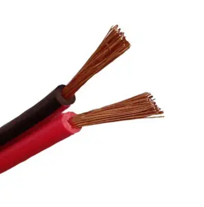 Par de cabo de fio de energia 22awg 24awg, fio de cobre preto e vermelho, 2x1.5, led, cabo de potência, alto-falante, fio paralelo, 2 núcleos