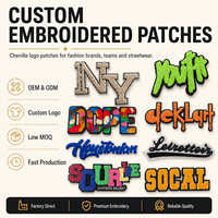 Patch en chenille personnalisé, lettres brodées, à coudre ou thermocollant, badge brodé en chenille pour veste, chapeau, vêtements, sac