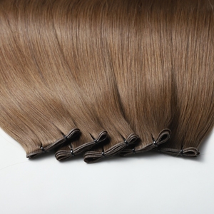 Cheveux Naturel ham brezilyalı saç dikişsiz görünmez Genius atkı saç ekleme çift çizilmiş insan bakire manikür hizalanmış saç - Product Image 6