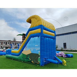Precio al por mayor, MOQ 1 unidad, Castillo inflable de <span class=keywords><strong>palma</strong></span> para patio trasero con tobogán, tobogán acuático inflable para adultos, tobogán inflable de dibujos animados - Product Image 5