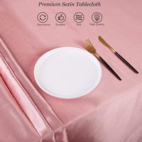 Nappe de fête en satin couverture de Table 58x102 pouces mariage Rectangle nappe en soie brillante couverture de Table nappe en tissu lisse