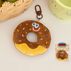 Custom <b>Cute</b> Plush Doughnut Pendant Stuffed Toy Soft <b>Key</b> Chain Backpack <b>Key</b> <b>Ring</b> Bag Accessories Plush Keychains - Product Image 5
