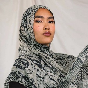 Modal Double Side <b>Print</b> Bohemian Style Muslim Lady <b>Islamic</b> Hijab Shawls Wholesale Fashion Soft Cotton Ethnic Marble <b>Print</b> Hijab - Product Image 1