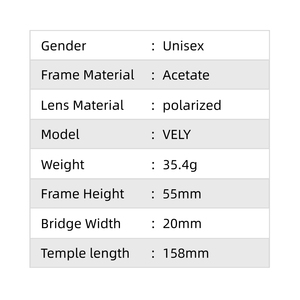 Lunettes de soleil classiques en acétate noir polarisées à monture intégrale Design minimaliste de luxe discret Protection UV Unisexe Jnloo <span class=keywords><strong>VELY</strong></span> - Product Image 5