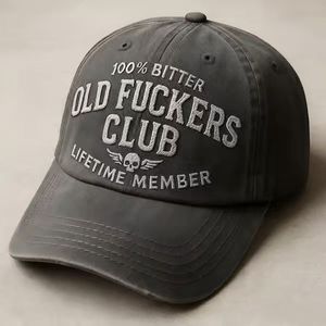 <span class=keywords><strong>Casquette</strong></span> de baseball brodée pour le commerce transfrontalier, No Side Old Fuckers Club Old <span class=keywords><strong>Guy</strong></span> Club, en coton, protection solaire, réglable - Product Image 3