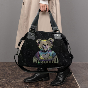 Bolso de Hombro con Adornos de Diamantes en Forma de Osito de Peluche, Moderno y Bonito para Mujer, Gran Capacidad, Elegante, a la <span class=keywords><strong>Moda</strong></span> - Product Image 1