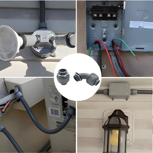 Raccordo diritto impermeabile in PVC non metallico in nylon YOD per installazioni elettriche, connettore per condotti a tenuta stagna - Product Image 5