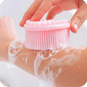 Wholesale Silicone Shower Sponge Dry Bath Towel Body Scrubber for Cleaning - Product Image 6
