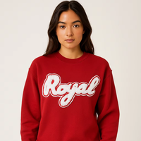 Patch en tissu chenille coloré, grand format, style sportif, à coudre ou thermocollant, avec motif lettre et logo de football, pour sweats à capuche