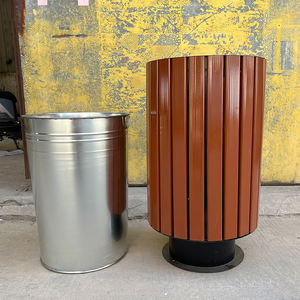 Cubo de basura <span class=keywords><strong>comercial</strong></span> de acero inoxidable para exteriores, Cubo de almacenamiento de 120L para reciclaje de bienes raíces y paisaje de Villa - Product Image 2