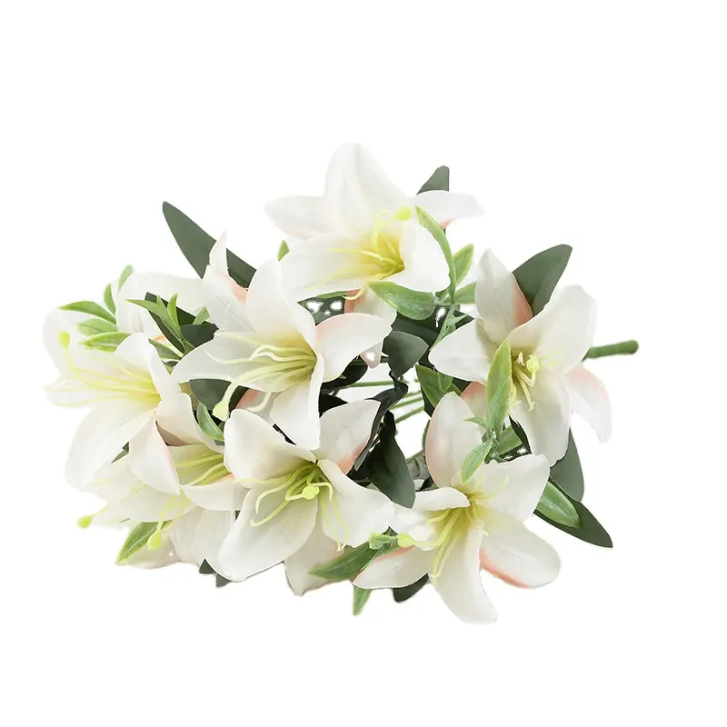 Hoa Lily Lụa Trang Trí 10 Nhánh Hoa Bó Hoa Cho Đám Cưới Trang Trí Nhà Cửa Hoa Nhân Tạo