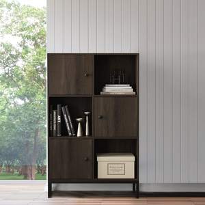 Armoire de rangement à 6 cubes avec <span class=keywords><strong>3</strong></span> portes, bibliothèque moderne en bois, unité d'étagères pour salon, chambre, bureau, entrée - Product Image 4