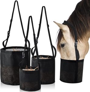 Bolsas de malla transpirable para alimento de caballos con correa ajustable, saco de pienso para caballos, bolsa de alimento para caballos al por mayor - Product Image 1