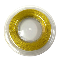 Cordes de tennis en nylon doré 1,35 mm les plus vendues avec logo personnalisé 200 m pour raquettes de sport Produits de tennis universels personnalisables