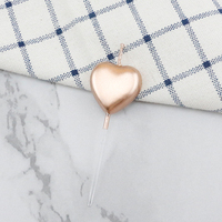 Bougies décoratives en forme de cœur métalliques or rose avec support pour mariages romantiques, anniversaires, Nouvel An et décorations de fêtes de Noël