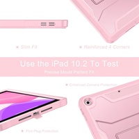 Étui de tablette robuste antichoc pour iPad 9e, 8e, 7e génération 10,2 pouces 2019 2020 2021 Enfants 3 couches Housse de tablette de haute qualité