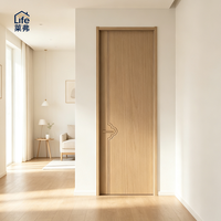 Porte intérieure moderne minimaliste sans peinture, prix d'usine, insonorisée, sans formaldéhyde, résistante aux rayures, en bois