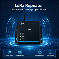 Repetidor de Señal LoRa Configurable BLE, 22dBm, Potencia Ajustable, Unidad de Cascada Multinivel, IP65 Impermeable, 5-15km de Alcance Visible