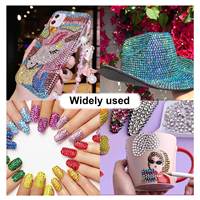 Kit de strass à dos plat 3 mm, 40 compartiments, couleurs bonbon, multi-usages, avec colle pour le nail art DIY et la décoration artisanale