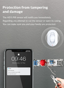 Có Dây Hoặc Không Dây Rèm Thụ Động <span class=keywords><strong>PIR</strong></span> Chuyển Động Hồng Ngoại Con Người <span class=keywords><strong>Detector</strong></span> Cho Trong Nhà/Ngoài Trời Báo Động HY-324C/W - Product Image 5