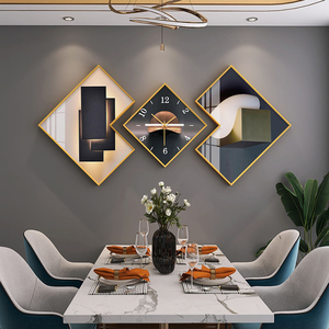Horloge murale en métal de forme rectangulaire moderne, horloge murale décorative de style café américain <span class=keywords><strong>pour</strong></span> la décoration de la maison - Product Image 5