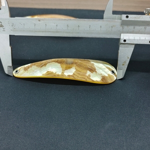 Artisanat naturel jaune nacre coquille Sport pêche leurres cuillère accessoires dur appât bateau pour océan lac rivière - Product Image 6