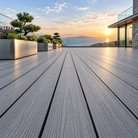 Planche de terrasse en aluminium robuste résistante aux UV, anti-rayures, à emboîtement, en aluminium et plastique, pour le glamping dans le désert
